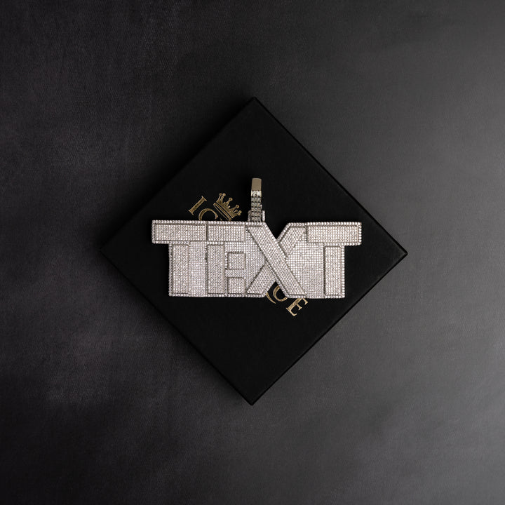 Custom Blocky Letter Pendant - ICECLIQUE JEWELRY