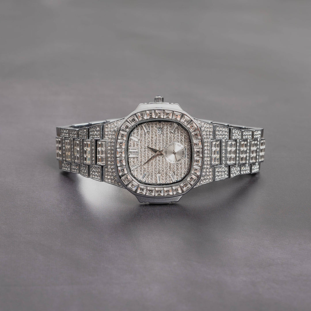 Iced Out Baguette Watch - ICECLIQUE JEWELRY