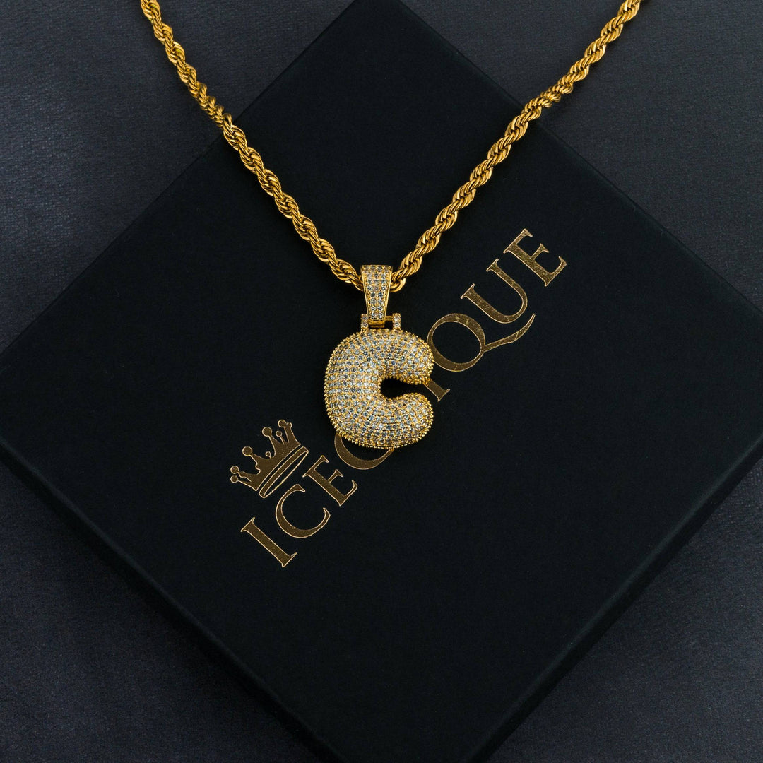 A-Z Single Letter Custom Bubble Pendant - ICECLIQUE JEWELRY