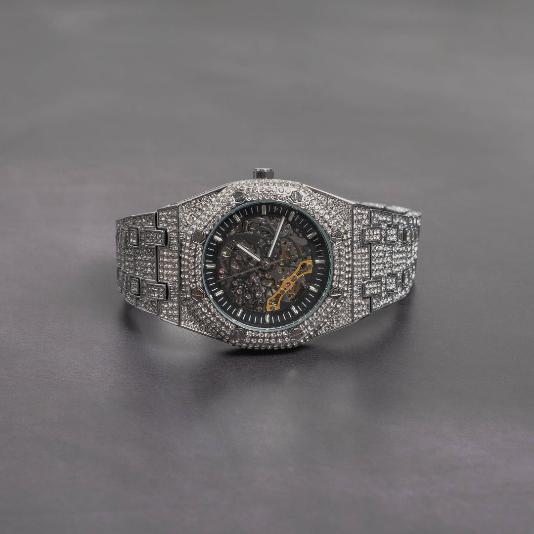 Iced Out Skeleton Watch - ICECLIQUE JEWELRY