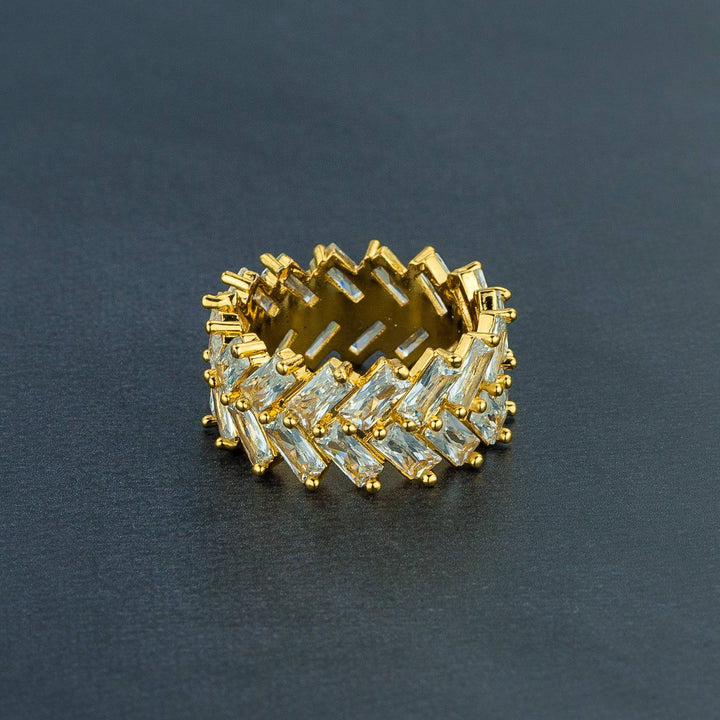 2 Row Baguette Ring - ICECLIQUE JEWELRY