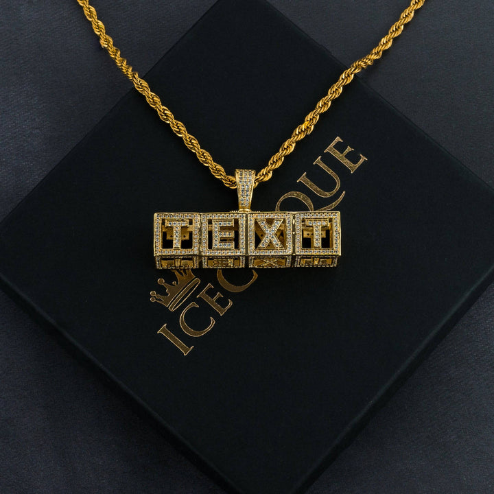 Custom Boxed Letter Pendant - ICECLIQUE JEWELRY