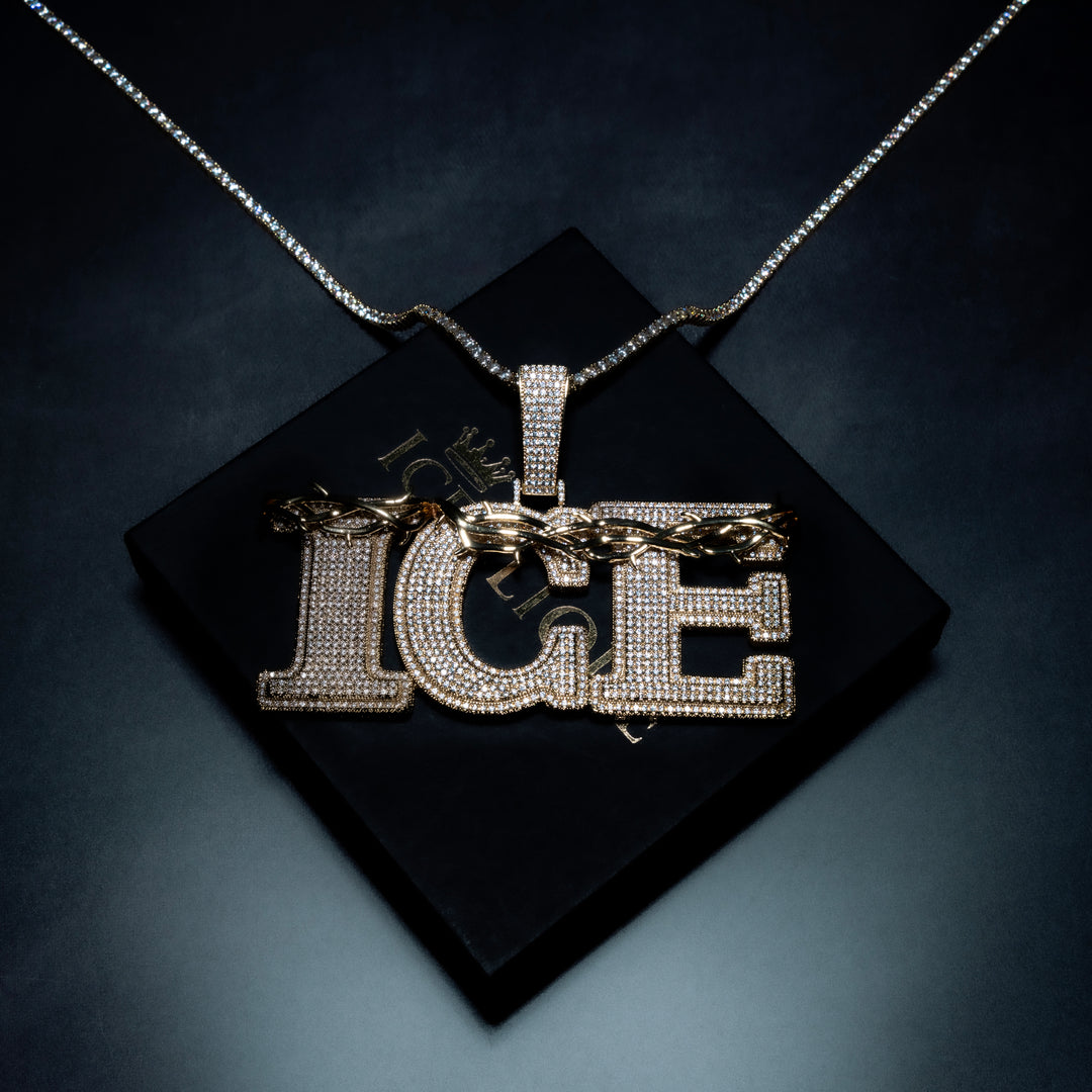 Custom Thorn Letter Pendant - ICECLIQUE JEWELRY