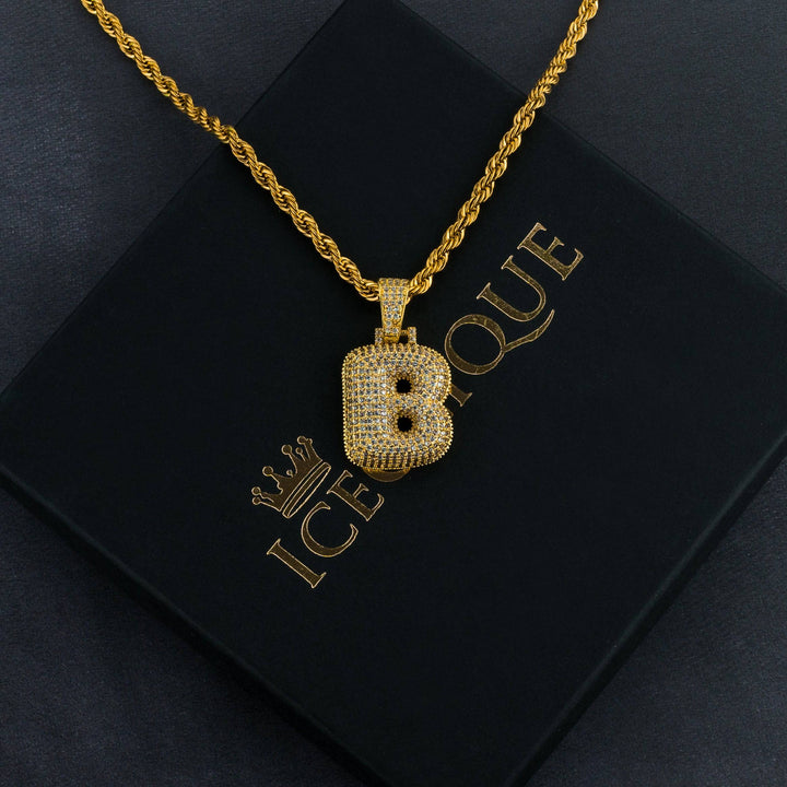 A-Z Single Letter Custom Bubble Pendant - ICECLIQUE JEWELRY