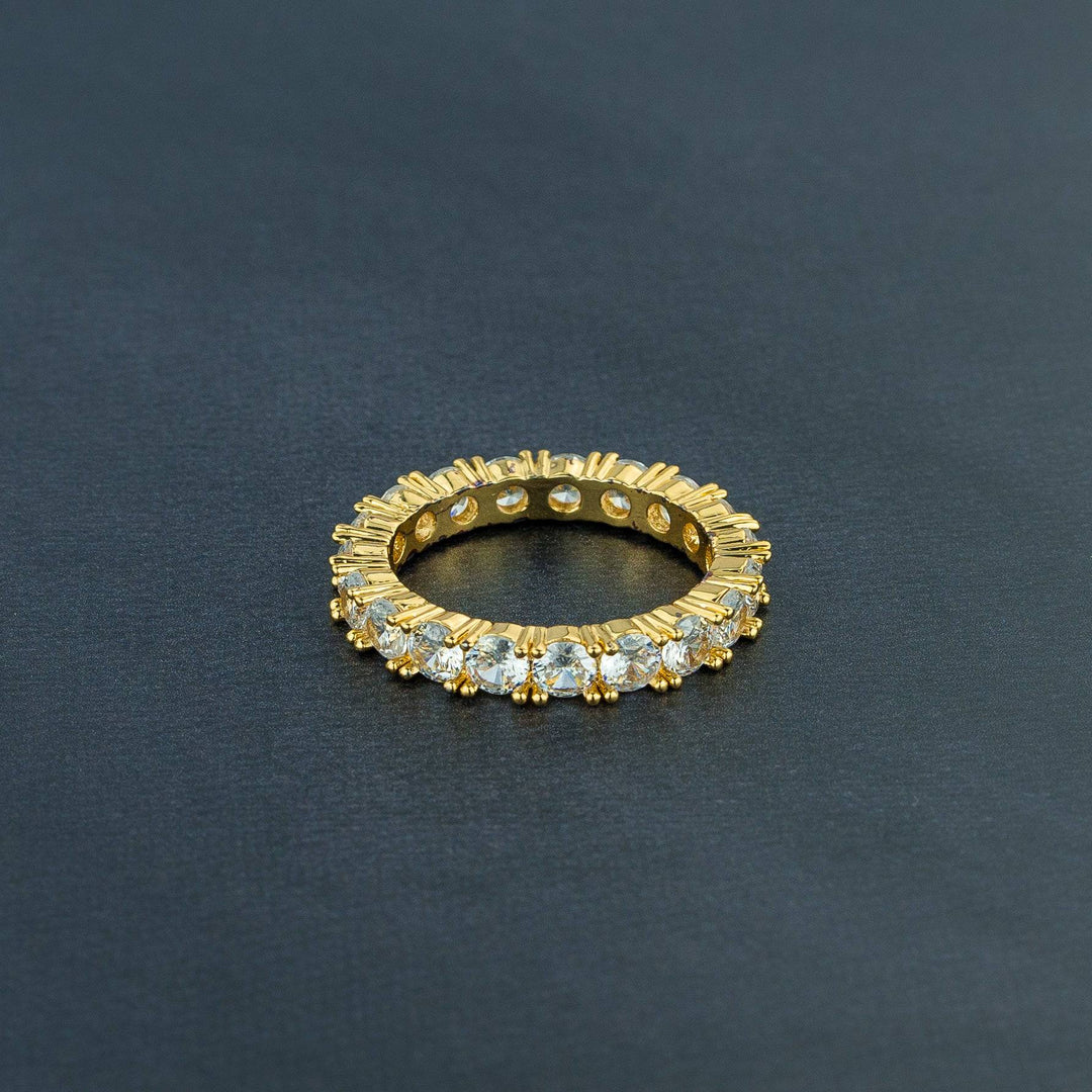 One Row Solitaire Ring - ICECLIQUE JEWELRY