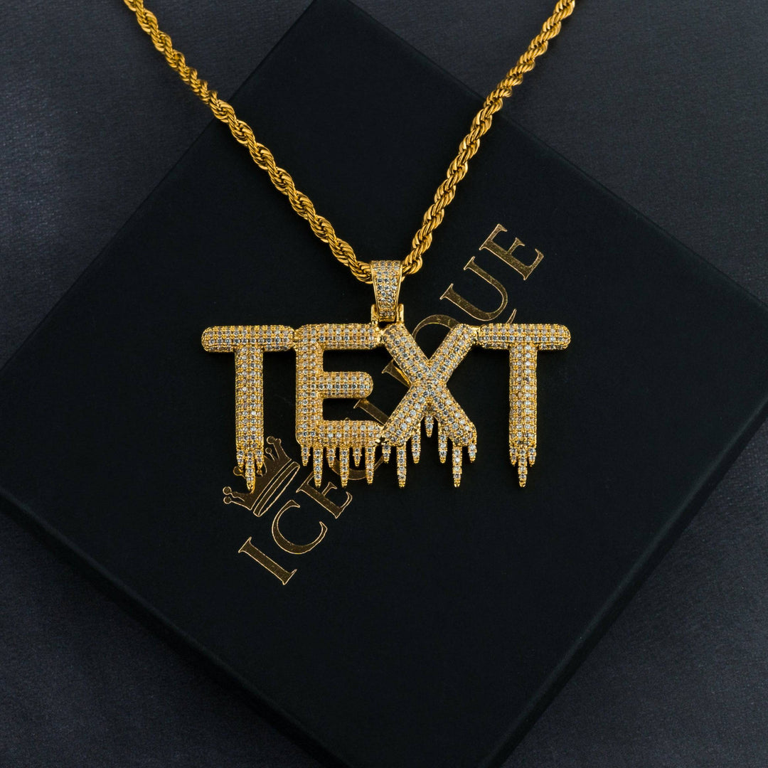 Custom Frosty Letter Pendant - ICECLIQUE JEWELRY