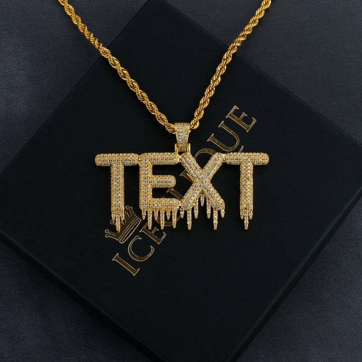 Custom Frosty Letter Pendant - ICECLIQUE JEWELRY
