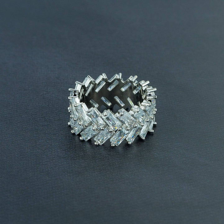 2 Row Baguette Ring - ICECLIQUE JEWELRY