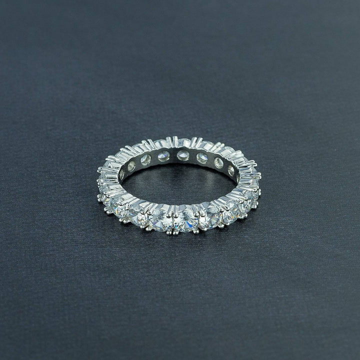 One Row Solitaire Ring - ICECLIQUE JEWELRY