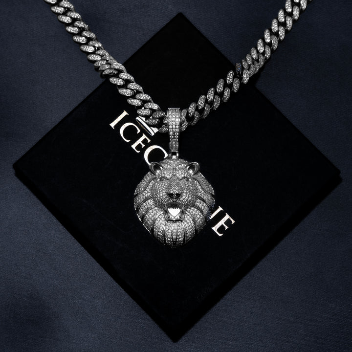 Iced Lion Pendant - ICECLIQUE JEWELRY