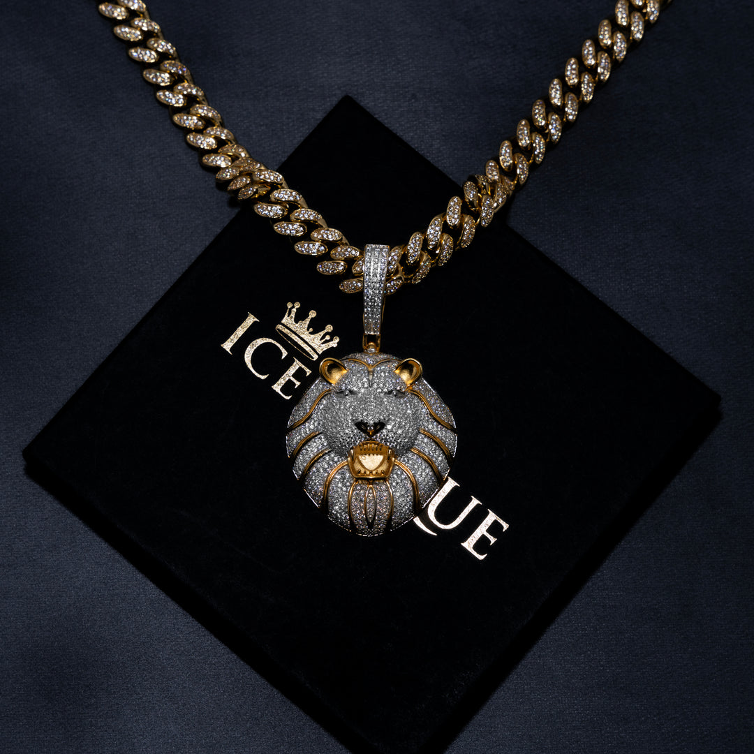 Iced Lion Pendant - ICECLIQUE JEWELRY