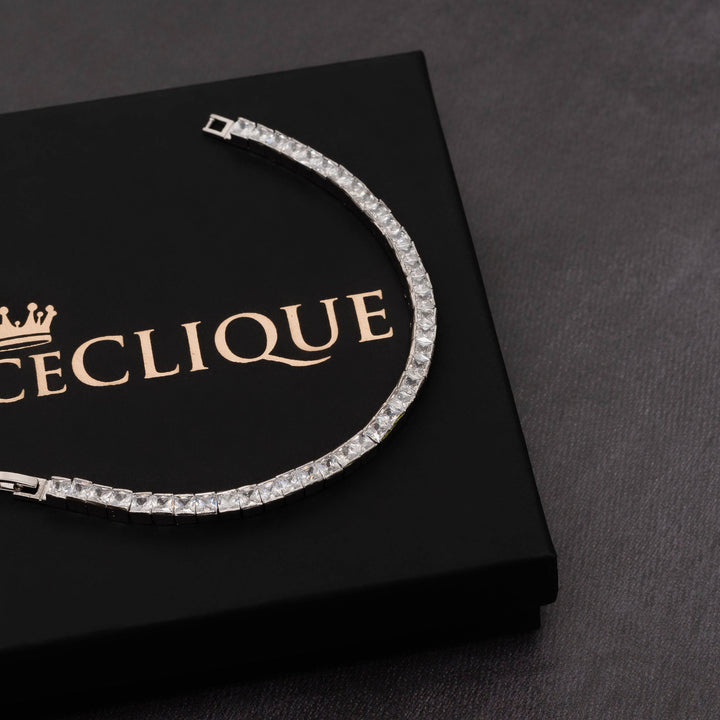 5mm Square Cut Tennis Bracelet - ICECLIQUE JEWELRY