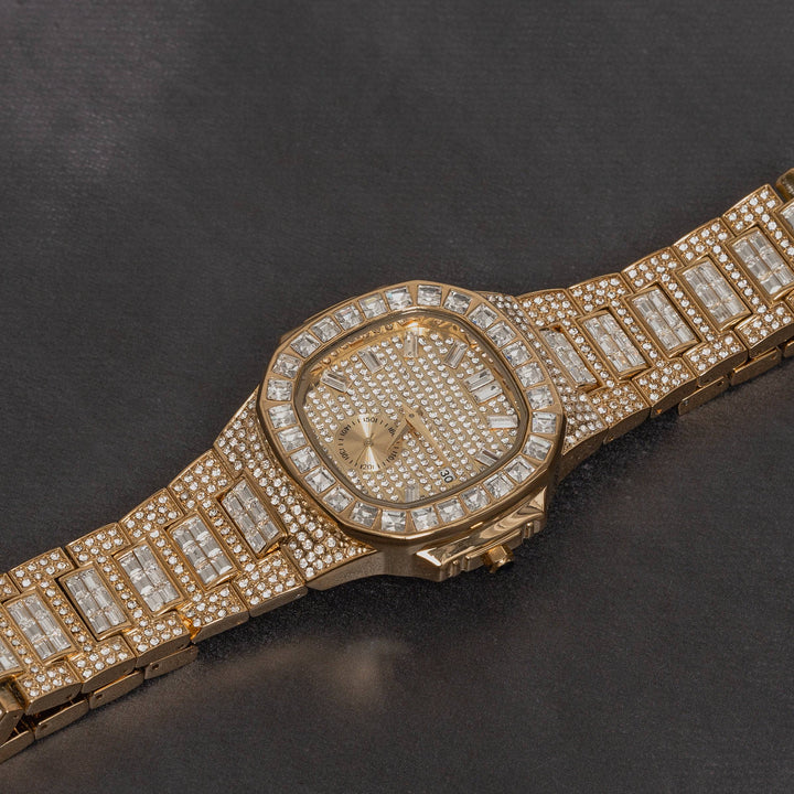 Iced Out Baguette Watch - ICECLIQUE JEWELRY