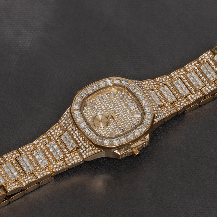 Iced Out Baguette Watch - ICECLIQUE JEWELRY