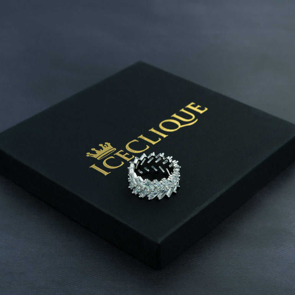 2 Row Baguette Ring - ICECLIQUE JEWELRY
