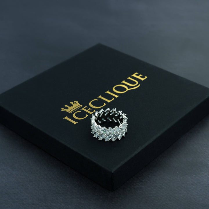 2 Row Baguette Ring - ICECLIQUE JEWELRY