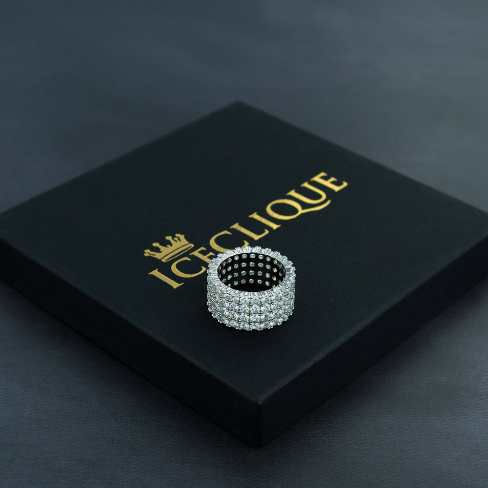 Four Row Solitaire Ring - ICECLIQUE JEWELRY