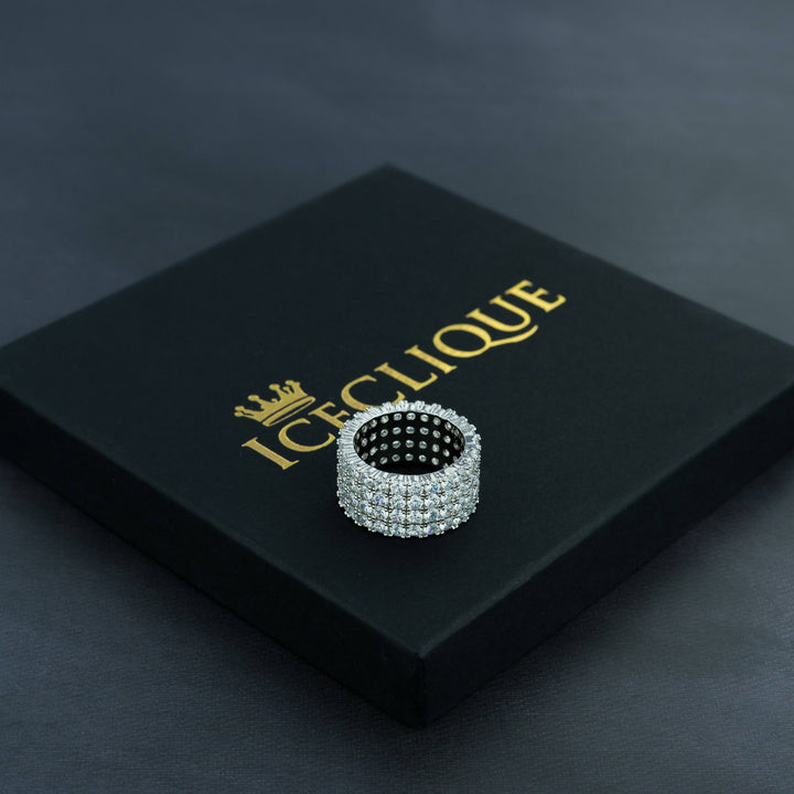 Four Row Solitaire Ring - ICECLIQUE JEWELRY