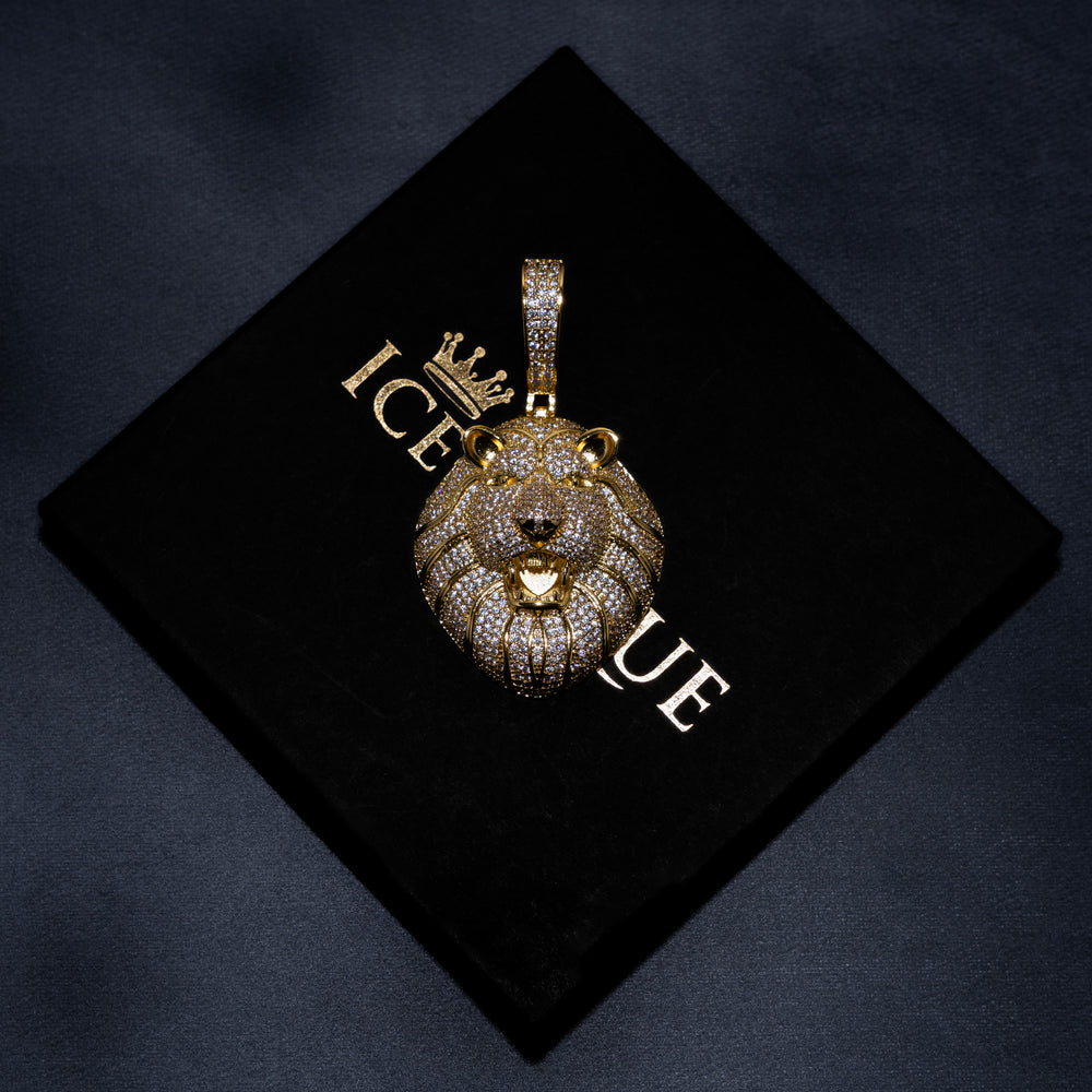 Iced Lion Pendant - ICECLIQUE JEWELRY