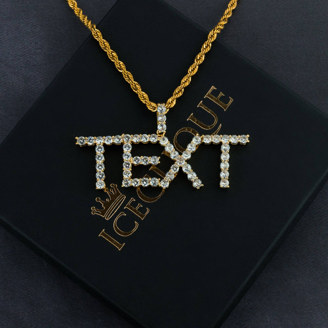 Custom Tennis Letter Pendant - ICECLIQUE JEWELRY