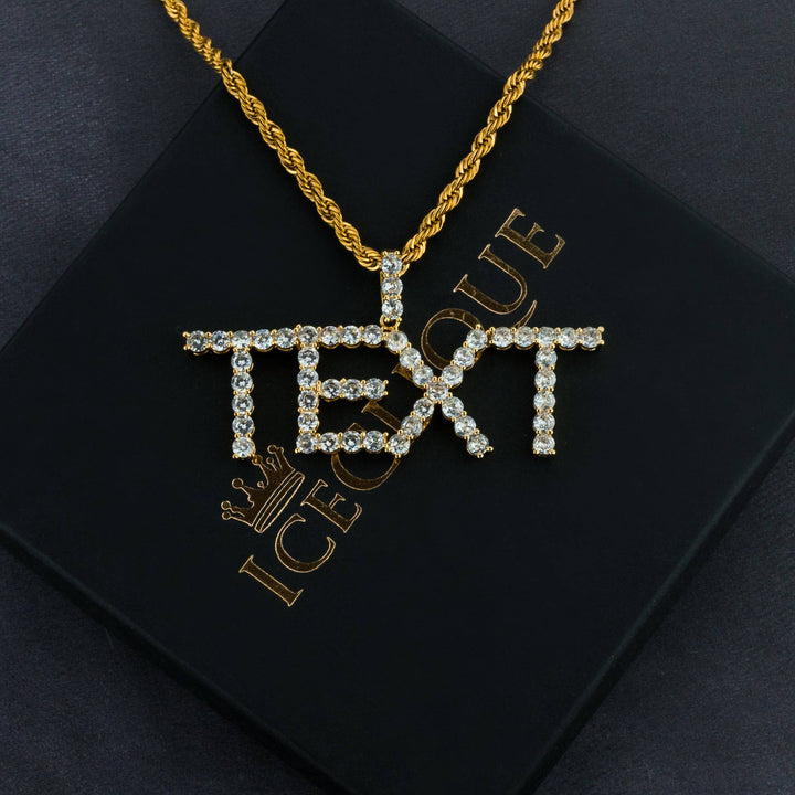 Custom Tennis Letter Pendant - ICECLIQUE JEWELRY