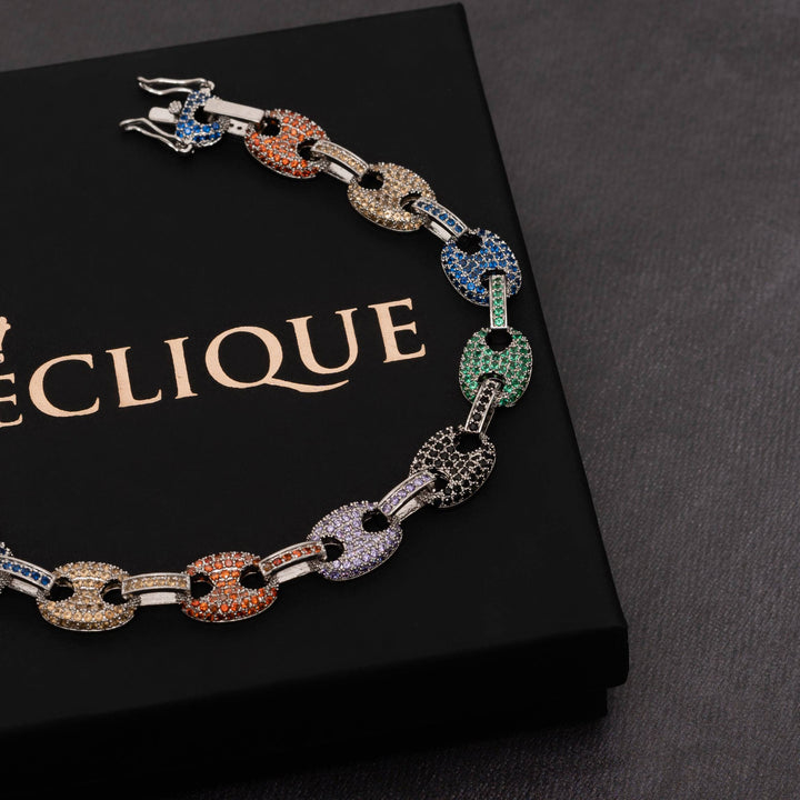 14mm Colored Gucci Link Bracelet - ICECLIQUE JEWELRY