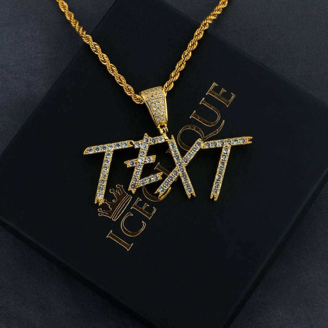 Custom Cursive Letter Pendant - ICECLIQUE JEWELRY