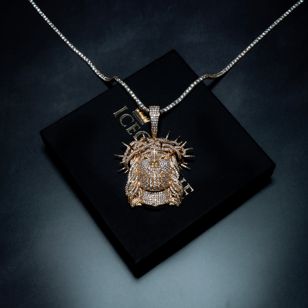 Micro Pave Jesus Pendant - ICECLIQUE JEWELRY