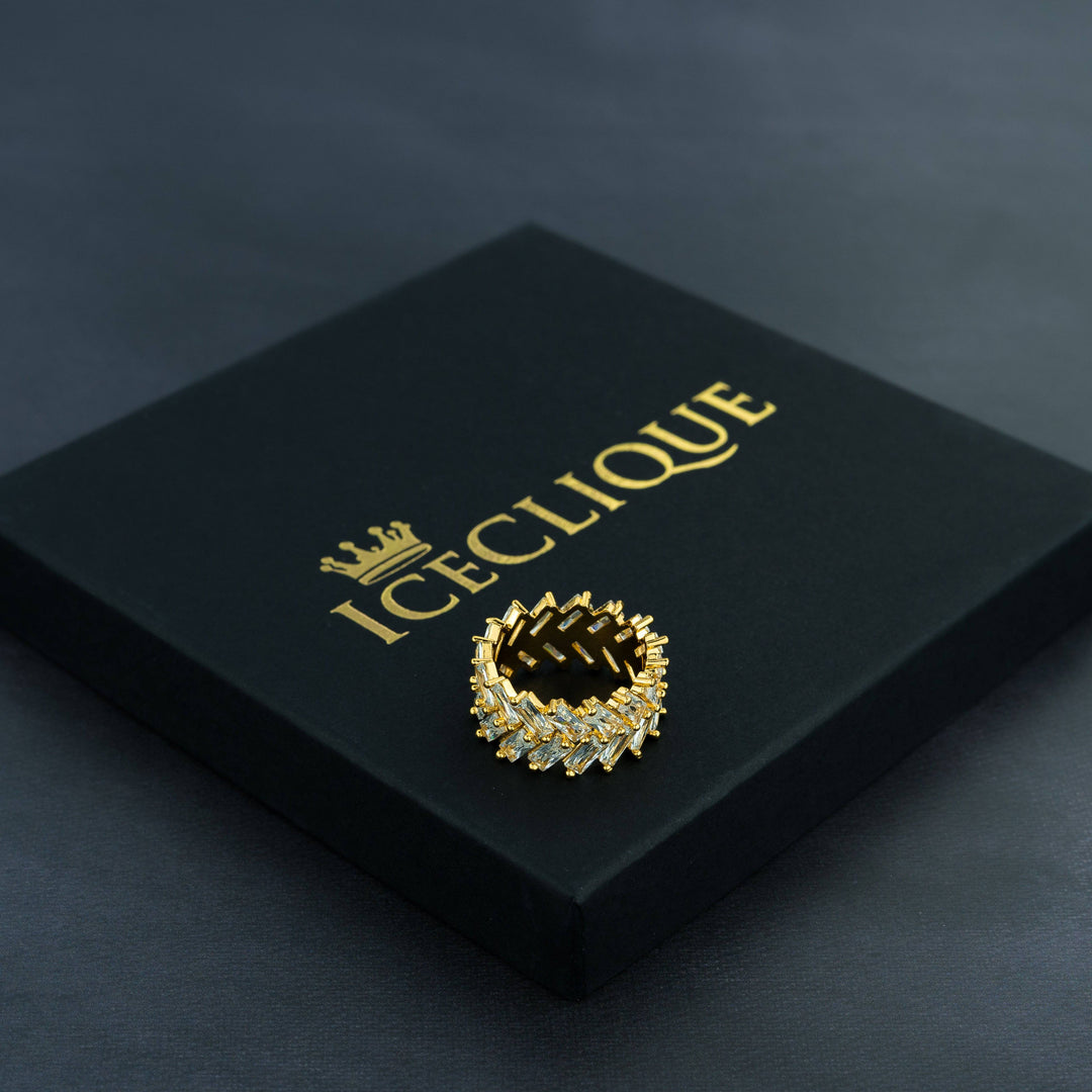 2 Row Baguette Ring - ICECLIQUE JEWELRY