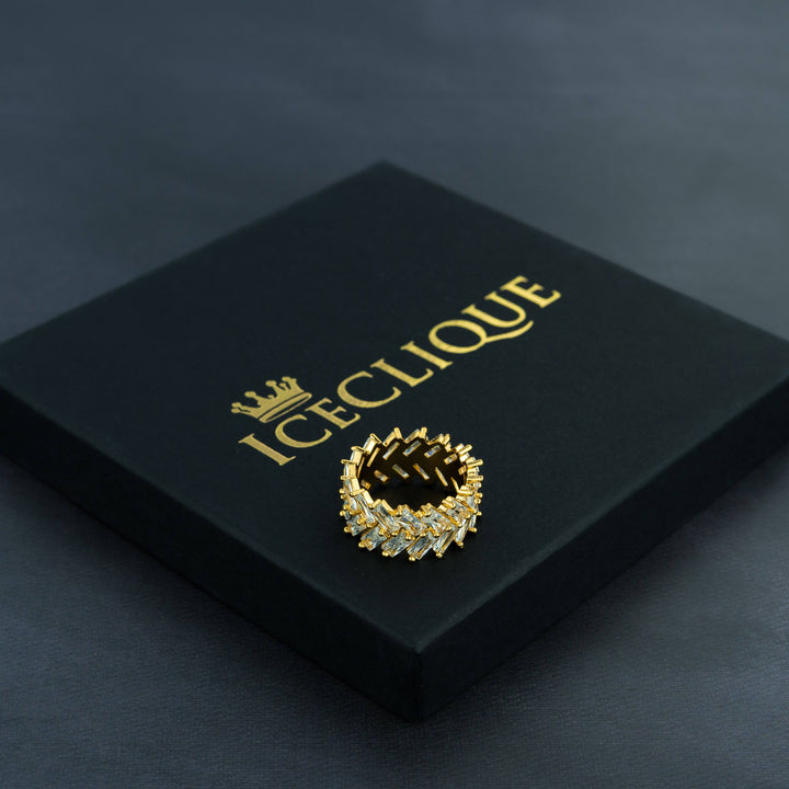 2 Row Baguette Ring - ICECLIQUE JEWELRY
