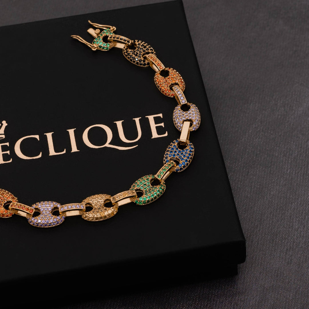 14mm Colored Gucci Link Bracelet - ICECLIQUE JEWELRY