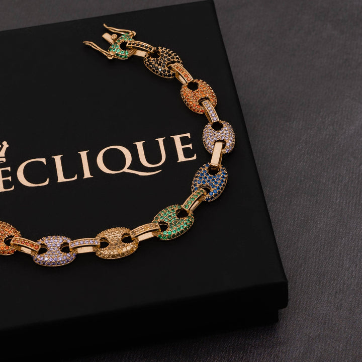 14mm Colored Gucci Link Bracelet - ICECLIQUE JEWELRY