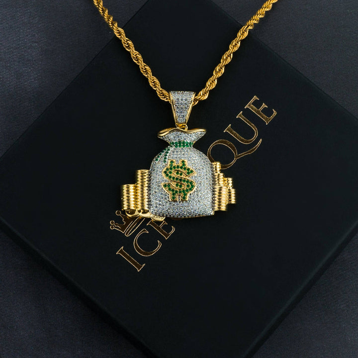 Money Stacks Pendant - ICECLIQUE JEWELRY