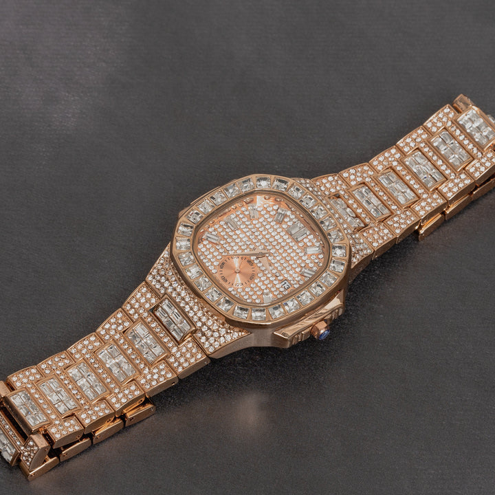 Iced Out Baguette Watch - ICECLIQUE JEWELRY