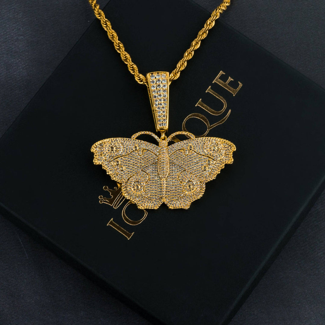 Iced Butterfly Pendant - ICECLIQUE JEWELRY