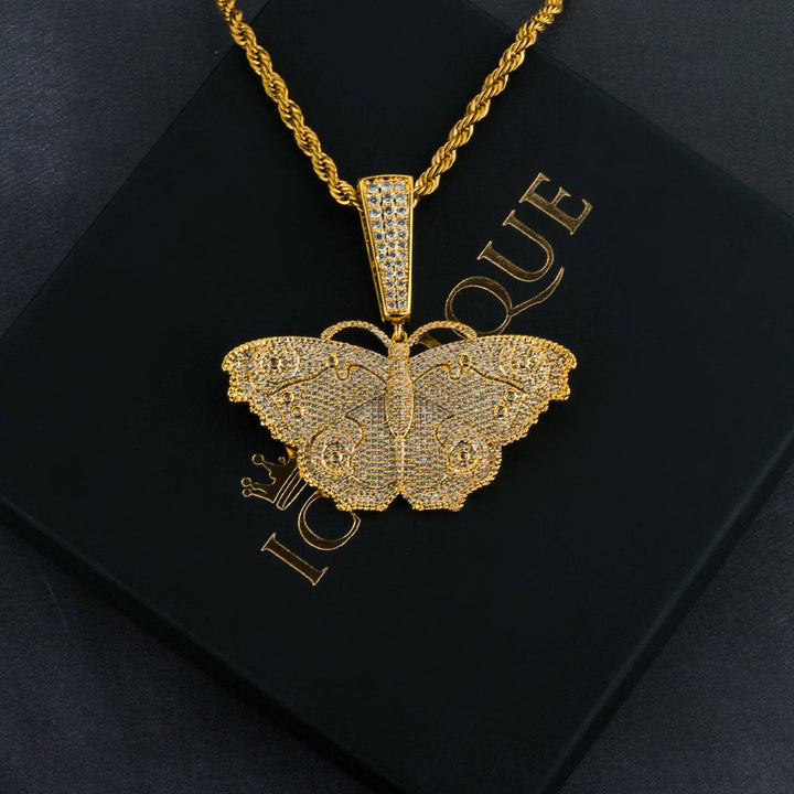 Iced Butterfly Pendant - ICECLIQUE JEWELRY