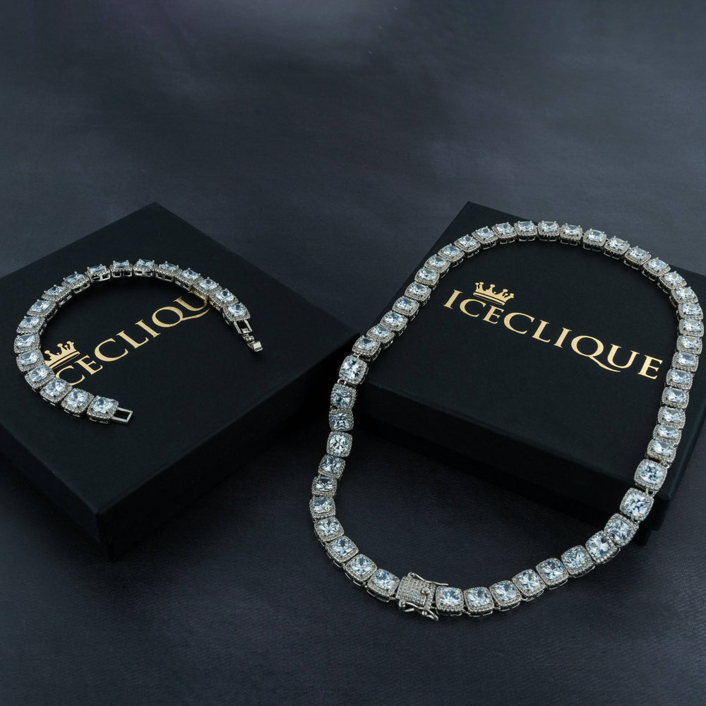 10mm Tennis Chain & Bracelet Bundle - ICECLIQUE JEWELRY