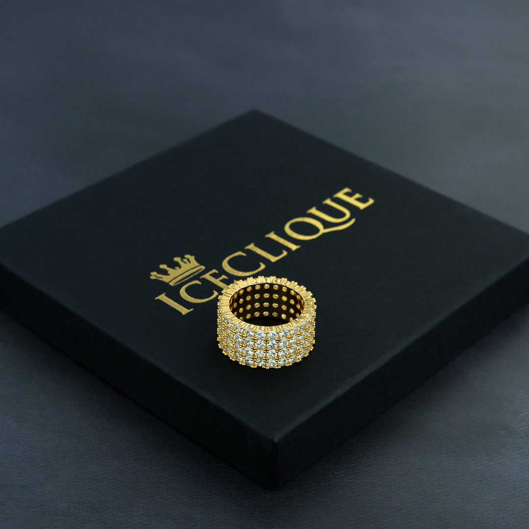 Four Row Solitaire Ring - ICECLIQUE JEWELRY