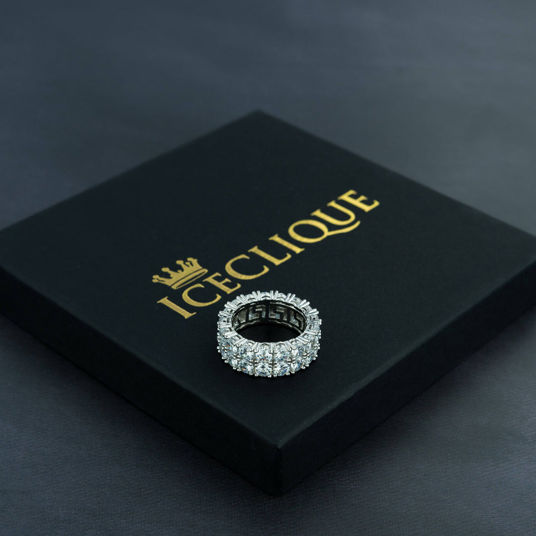 Two Row Solitaire Ring - ICECLIQUE JEWELRY