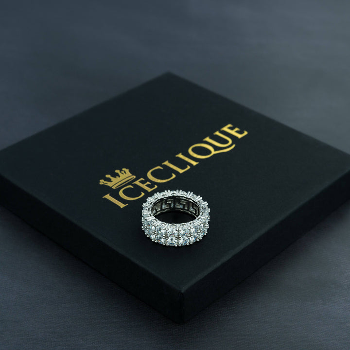 Two Row Solitaire Ring - ICECLIQUE JEWELRY