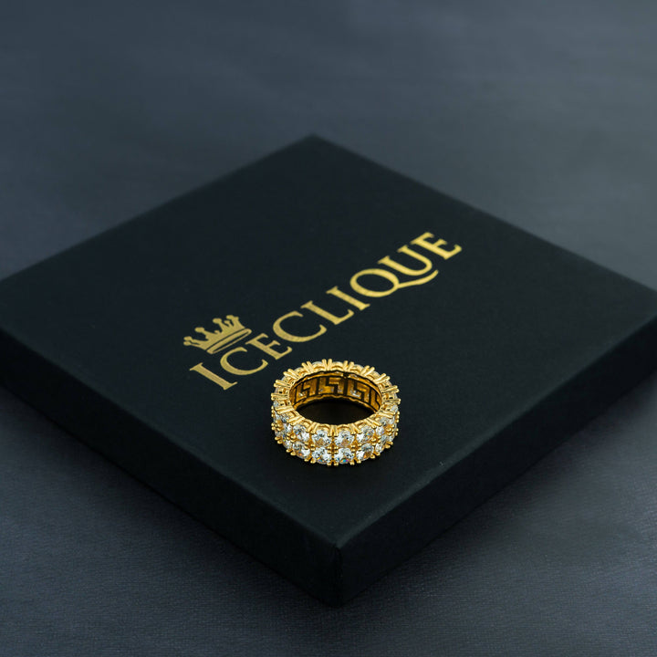Two Row Solitaire Ring - ICECLIQUE JEWELRY