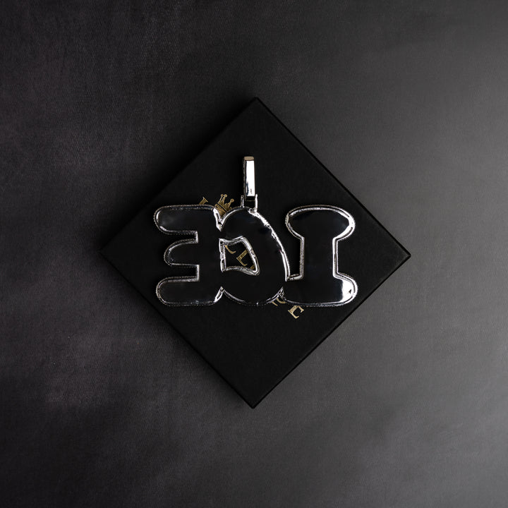 Custom Rounded Baguette Letter Pendant - ICECLIQUE JEWELRY