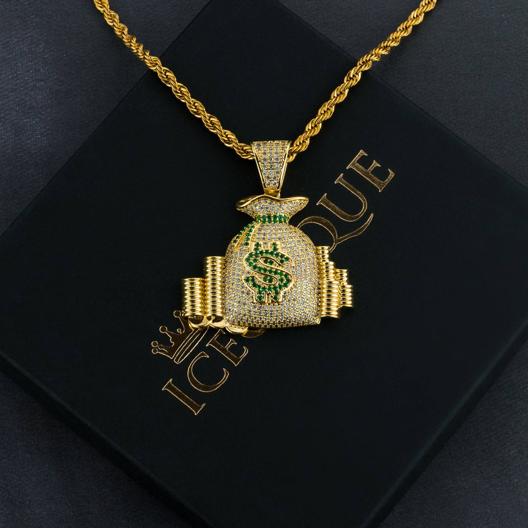 Money Stacks Pendant - ICECLIQUE JEWELRY