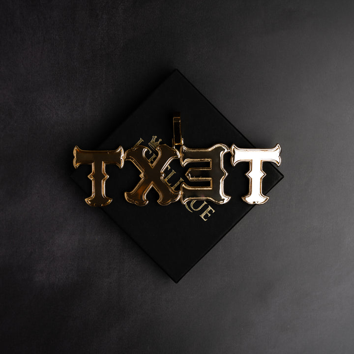 Custom Edgy Baguette Letter Pendant - ICECLIQUE JEWELRY