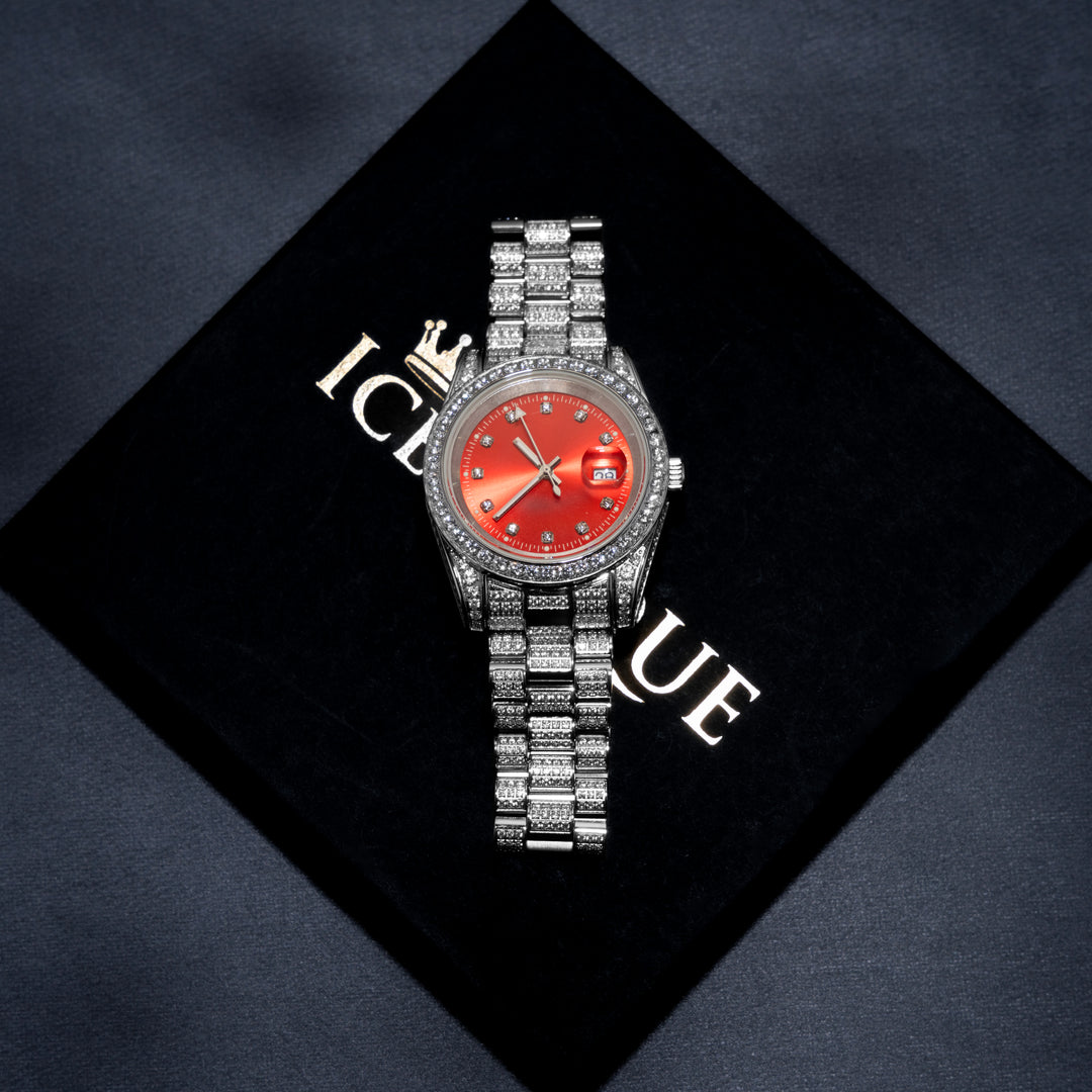 Iced 18K Bust Down Watch - ICECLIQUE JEWELRY