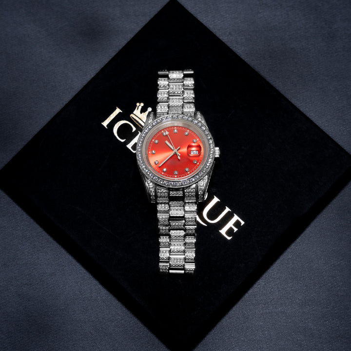 Iced 18K Bust Down Watch - ICECLIQUE JEWELRY