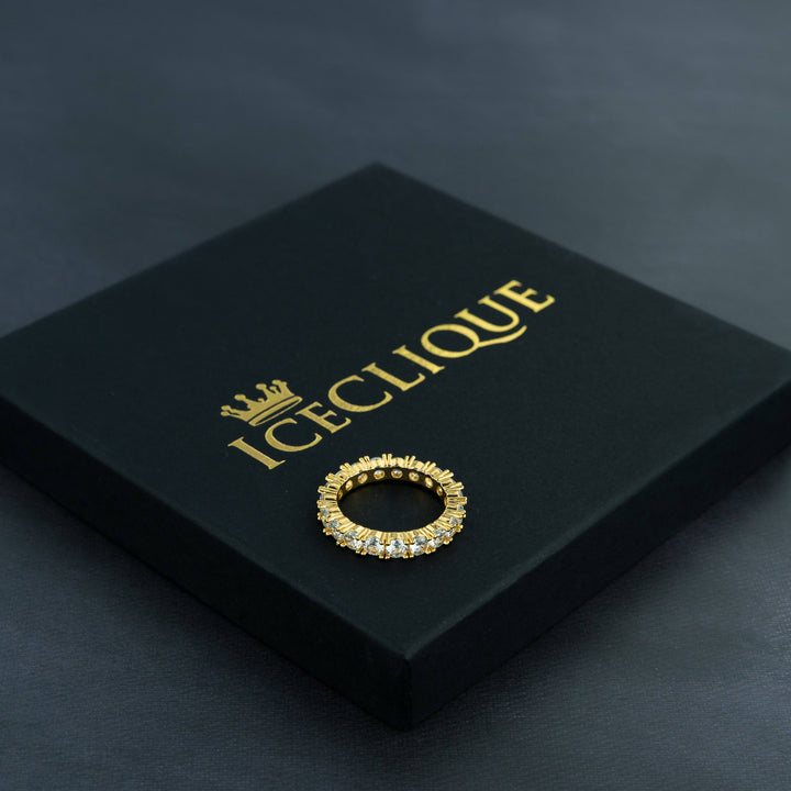 One Row Solitaire Ring - ICECLIQUE JEWELRY