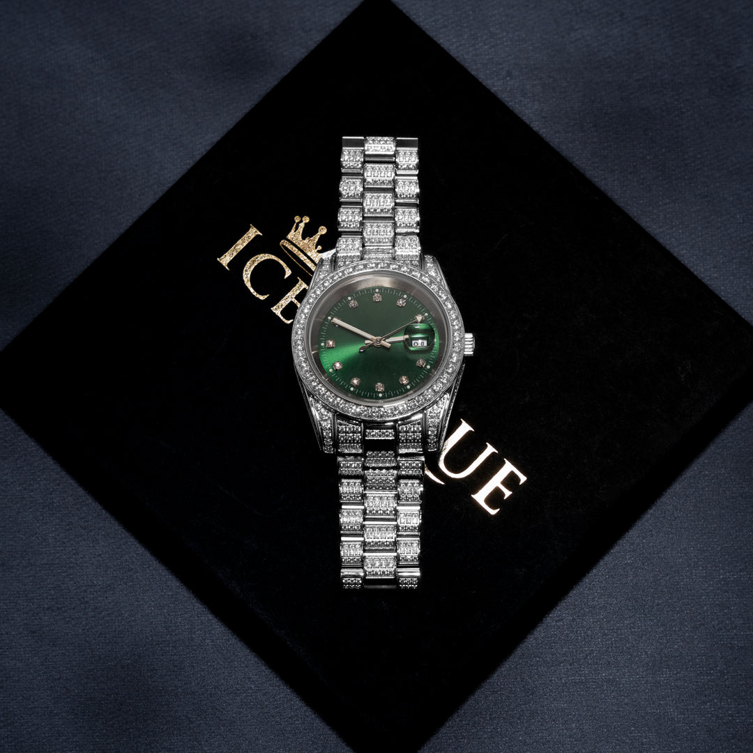Iced 18K Bust Down Watch - ICECLIQUE JEWELRY