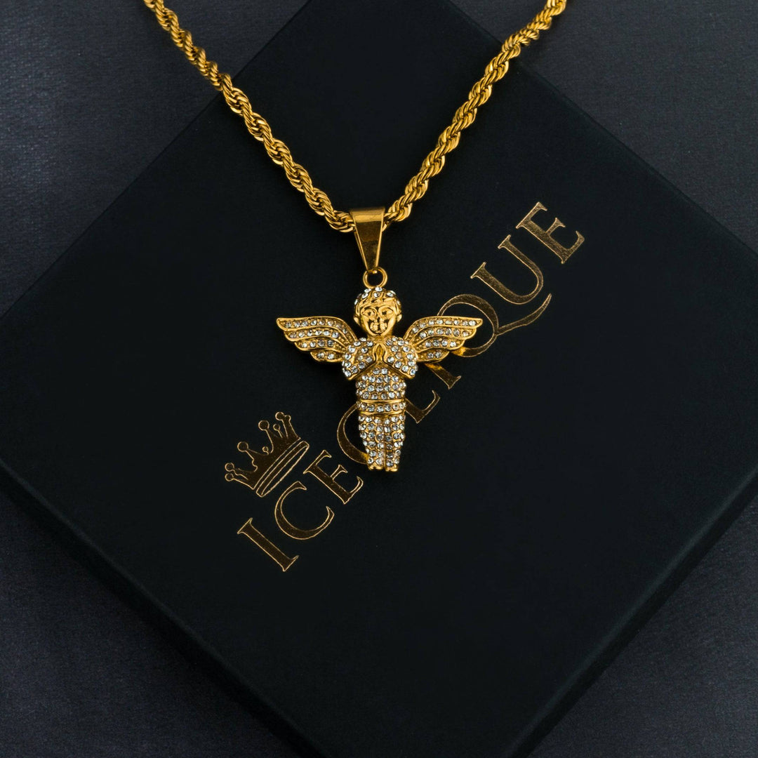 Praying Angel Pendant - ICECLIQUE JEWELRY