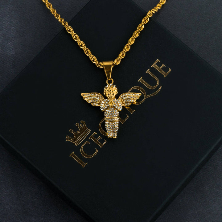 Praying Angel Pendant - ICECLIQUE JEWELRY